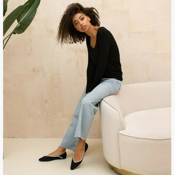 VIVAIA Vienna Pointy Flats Pointed-Toe V-Cut Flats Green Peacork 9.5 - Picture 15 of 16